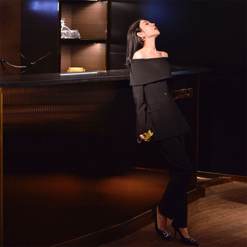 Fashion Socialite Off-Shoulder Suit - Chiccharm