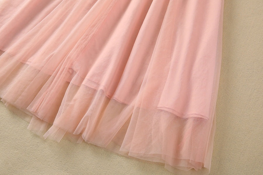 Blush Pink Embroidered Floral Midi Dress - Chiccharm