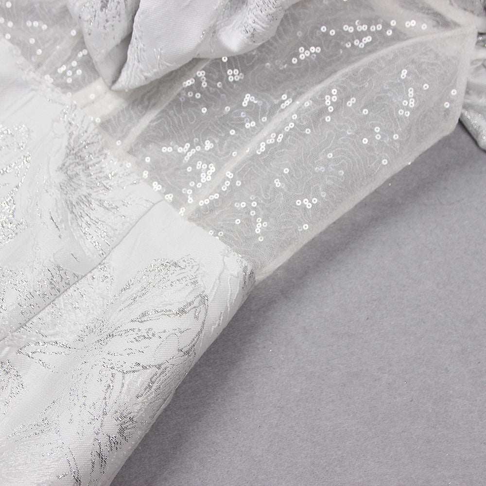 Elegant Ivory Ruffled Corset Dress - Chiccharm