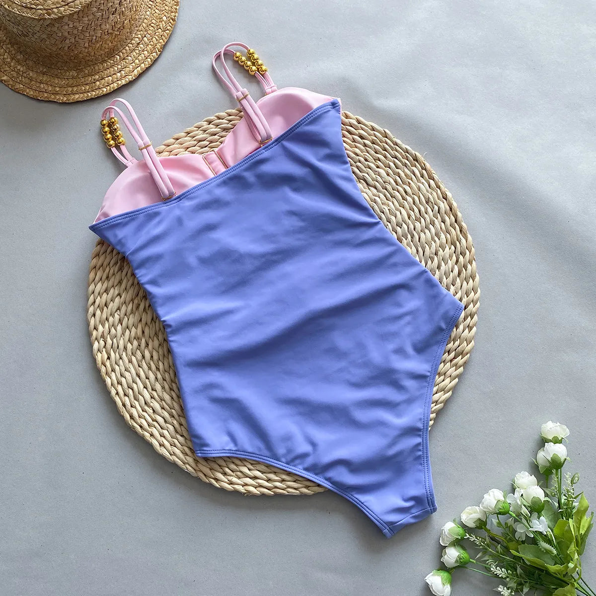 Colorblock Glam Cutout Swimsuit