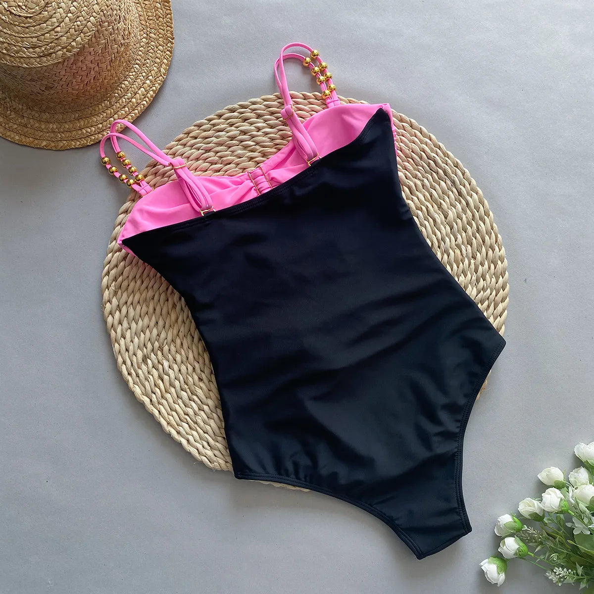 Colorblock Glam Cutout Swimsuit