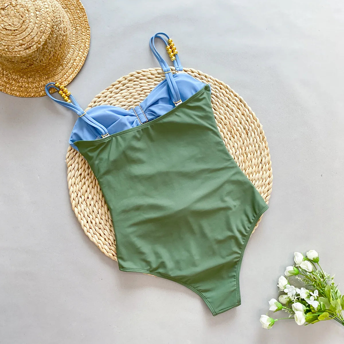 Colorblock Glam Cutout Swimsuit