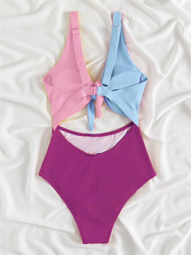 Front-Knot Cutout Swimsuit