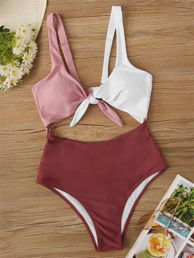 Front-Knot Cutout Swimsuit