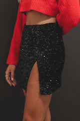 Sequined Glam Mini Skirt