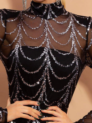 Allure Sequin Dress Maxi-chiccharm 