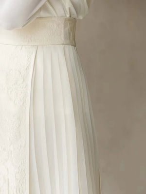 Artistic Pleated Textured Skirt - Chiccharm Boutique