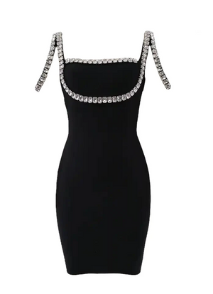 Beaded Mini Slim Fit Dress - Chiccharm Boutique