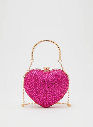 Blush Heart Crystal Bag - Chiccharm Boutique