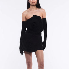 Bold Bloom Strapless Mini Dress - Chiccharm Boutique
