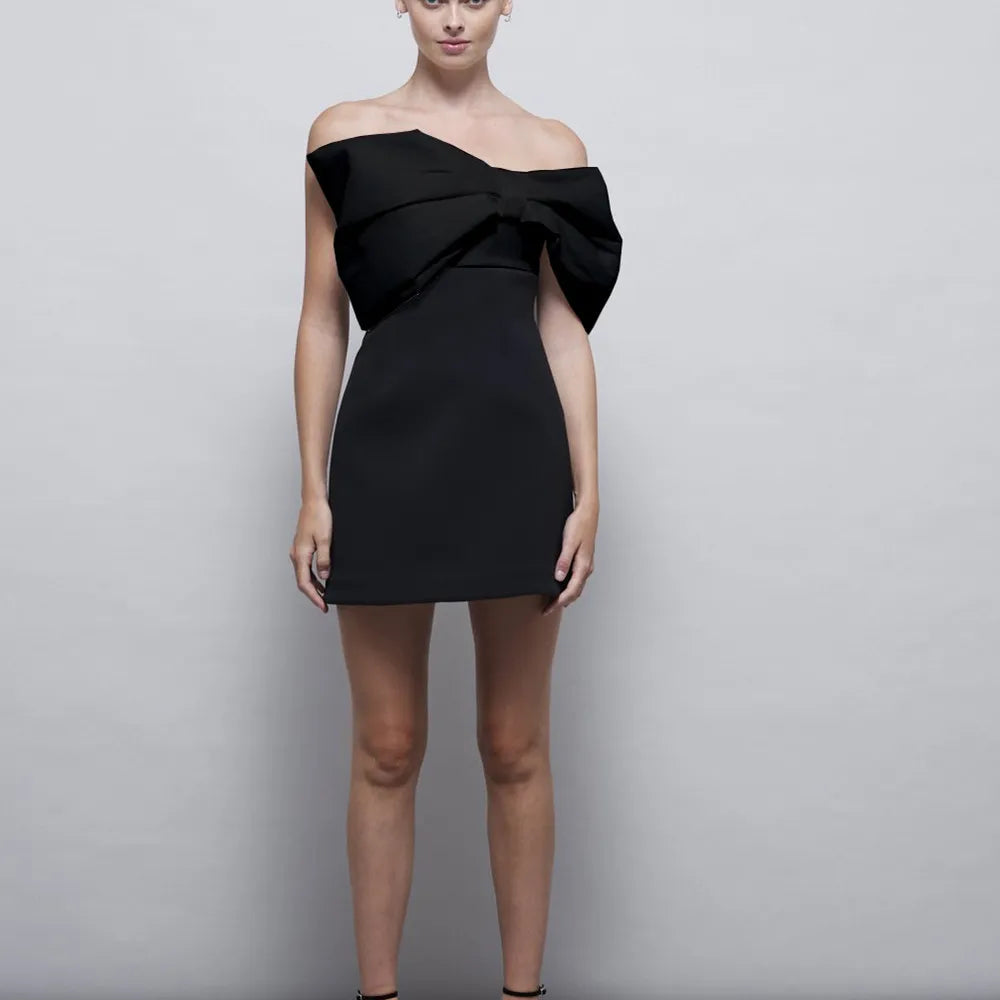 off shoulder mini dress -off the shoulder mini dress​-  1 shoulder mini dress​- Chiccharm