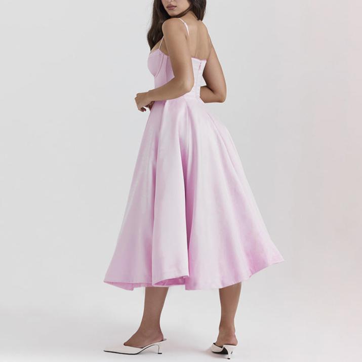 Chic Sweetheart Corset Dress Midi - Chiccharm