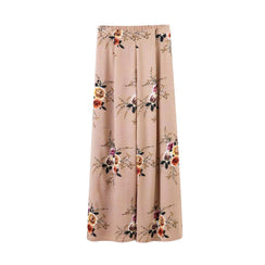 Chiffon printing split loose wide leg pants - Chiccharm Boutique