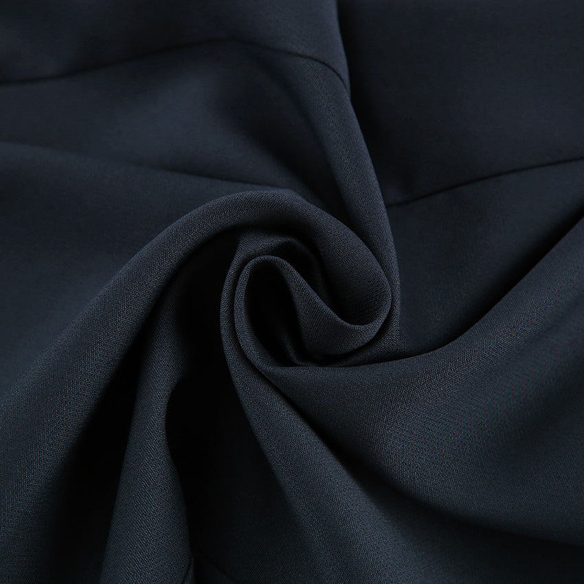 Cropped Blazer and High-Waist Wide-Leg Trousers Set - Chiccharm