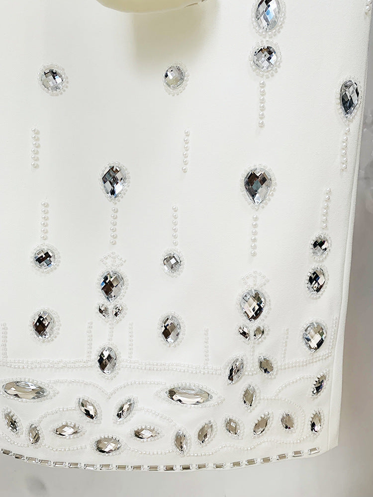 Diamond Embellished Co-Ord with Maxi Skirt - Chiccharm Boutique