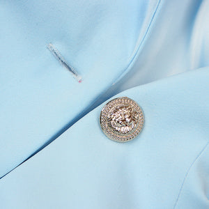 Double-Breasted Crystal Blazer Dress- Chiccharm