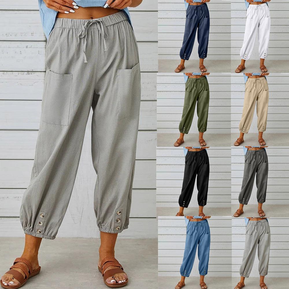 Drawstring Tie Pants - Chiccharm Boutique