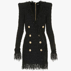 Elegance Black Structured Blazer Dress - Chiccharm