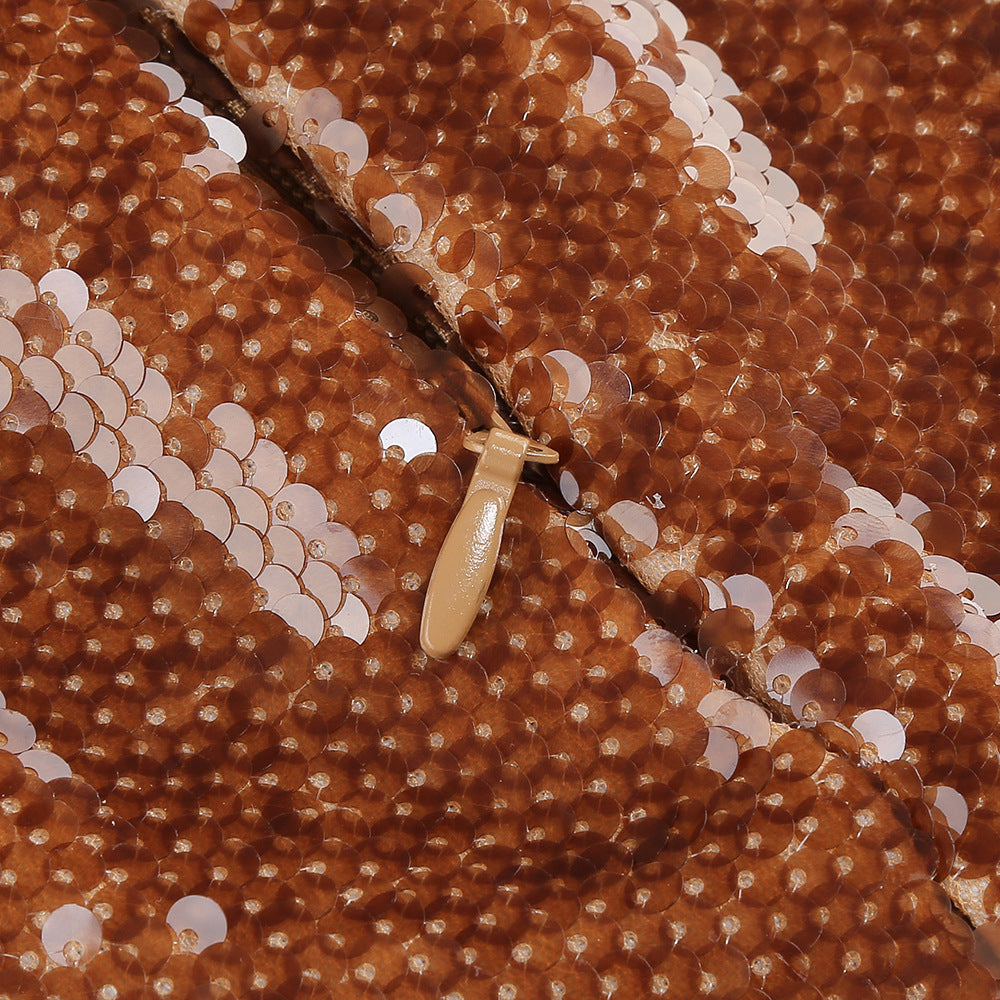 Elegant 3D Flower Sequin Dress - Chic Charm