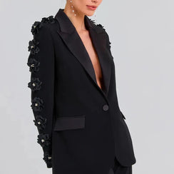 Elegant Embellished Statement Suit - Chiccharm Boutique