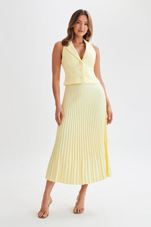 Elegant Pleated Midi Skirt - Chiccharm Boutique