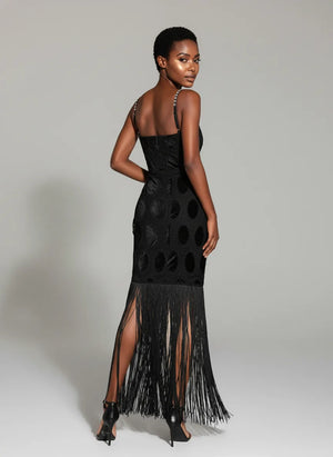 Embellished Black Dress - Chiccharm Boutique