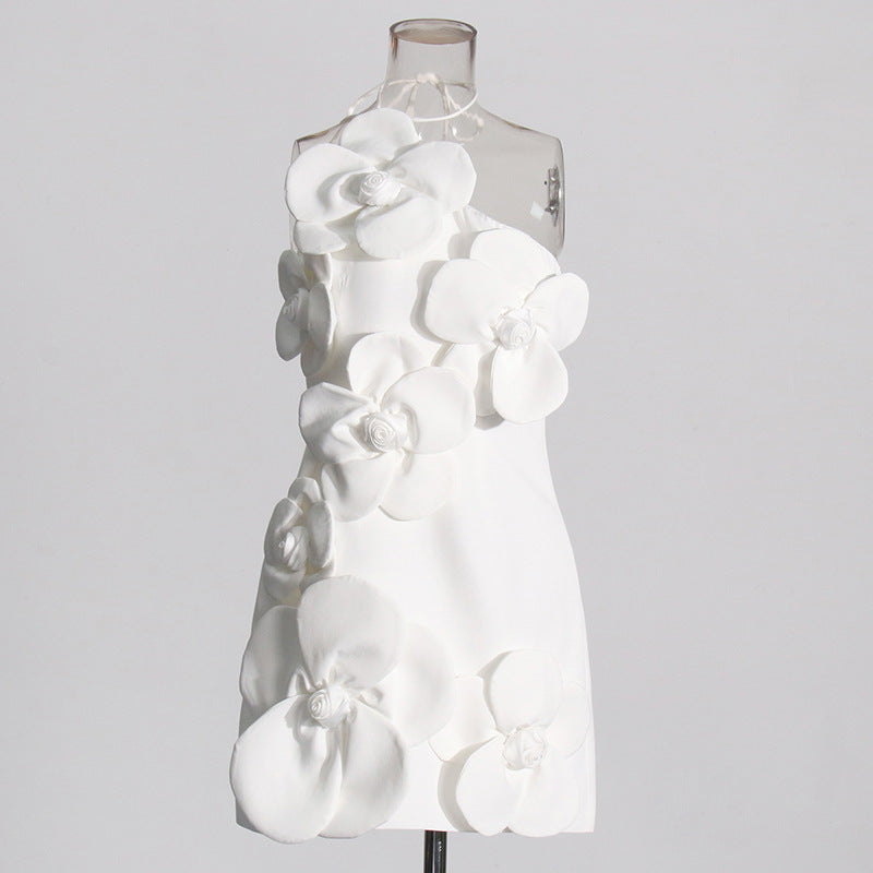  Embellished Orchid Petal Mini Dress - Chic Carm