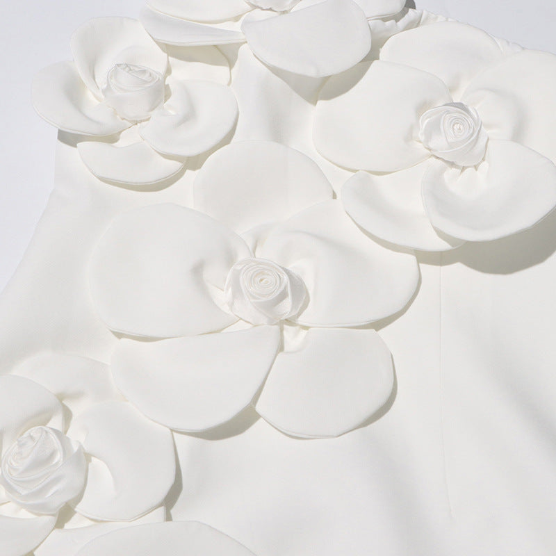 Embellished Petal Orchid Mini Dress - Chiccharm Boutique