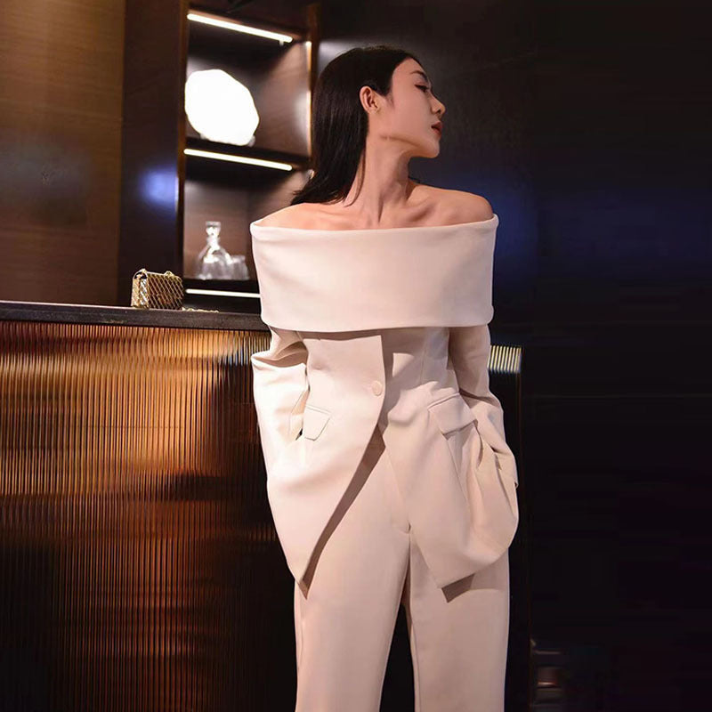Fashion Socialite Off-Shoulder Suit - Chiccharm