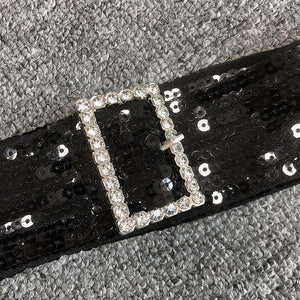 Feather Trim Sheer Leather Sequin Jumpsuit - Chiccharm Boutique