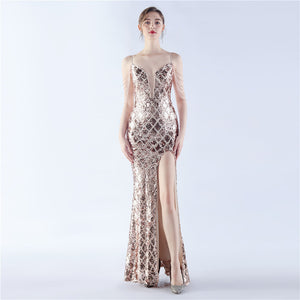 Fishbone Dress Ratchet Sequin - Chiccharm Boutique