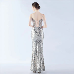 Fishbone Dress Ratchet Sequin - Chiccharm Boutique
