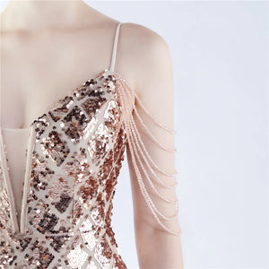 Fishbone Dress Ratchet Sequin - Chiccharm Boutique