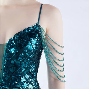 Fishbone Dress Ratchet Sequin - Chiccharm Boutique