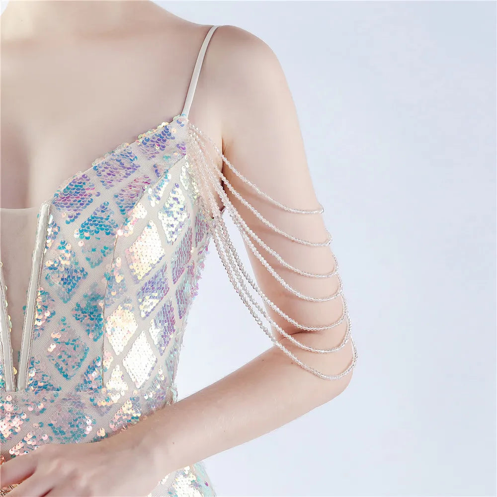 Fishbone Dress Ratchet Sequin - Chiccharm Boutique