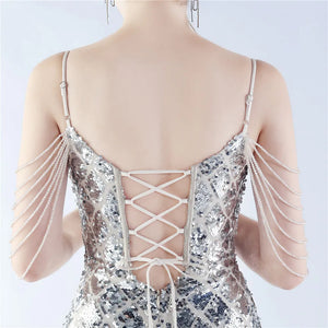 Fishbone Dress Ratchet Sequin - Chiccharm Boutique