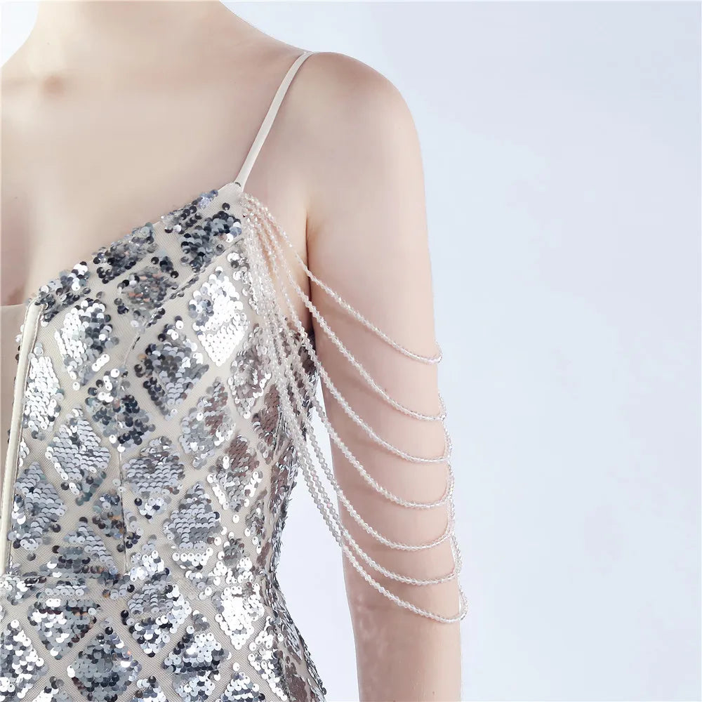 Fishbone Dress Ratchet Sequin - Chiccharm Boutique