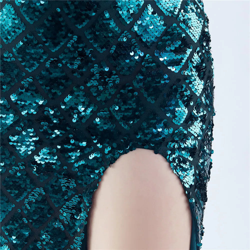 Fishbone Dress Ratchet Sequin - Chiccharm Boutique