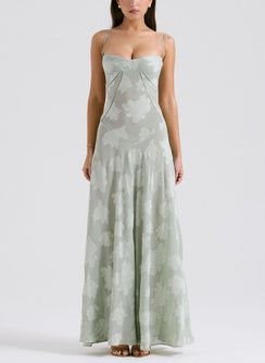Floral Mesh Maxi Dress - Chiccharm