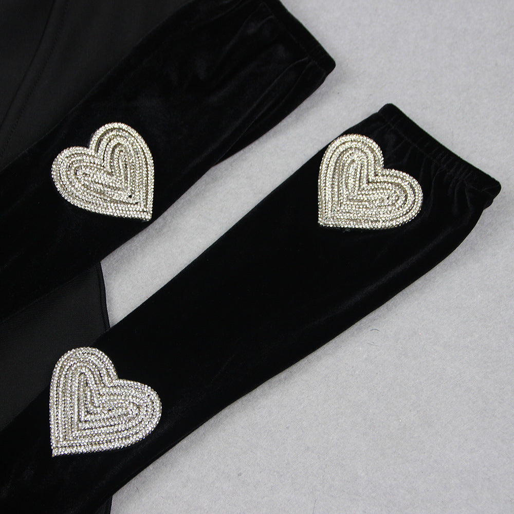 Glamorous Heart-Detail Strapless Evening Gown - Chiccharm Boutique
