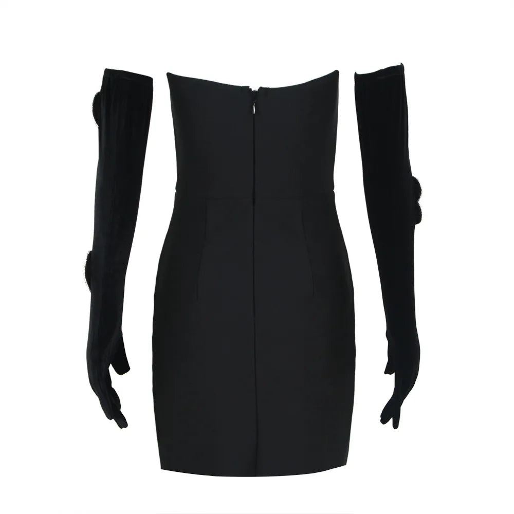Glamorous Heart-Detail Strapless Evening Gown - Chiccharm Boutique