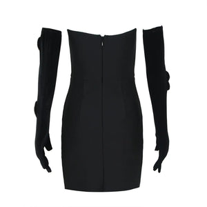 Glamorous Heart-Detail Strapless Evening Gown - Chiccharm Boutique
