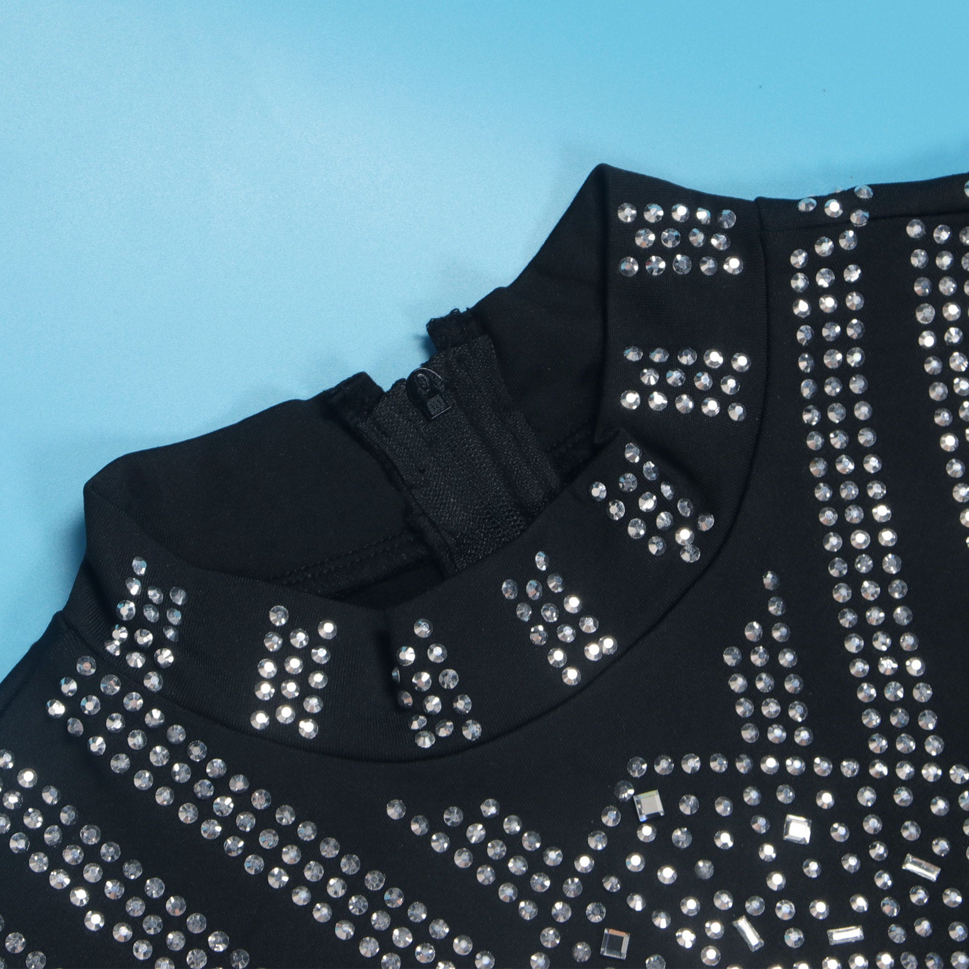 Glamorous Long-Sleeve Cutout Maxi Sparkly Set - Chiccharm