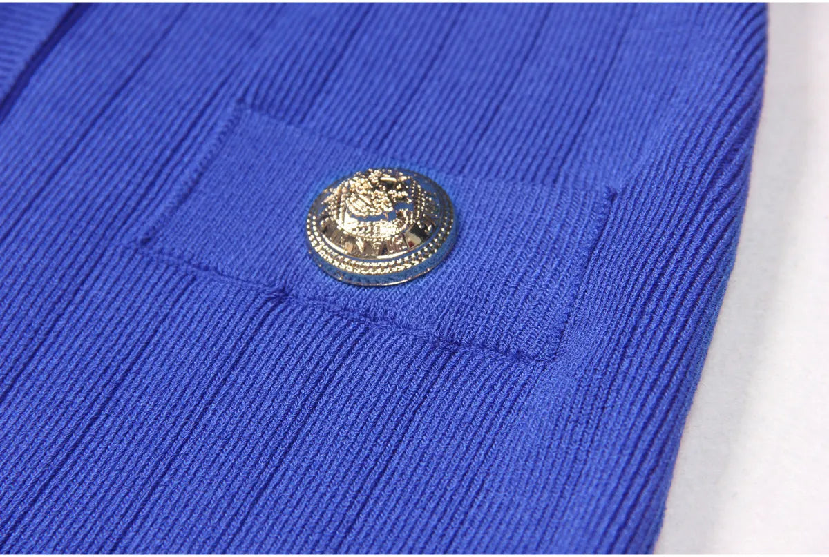 Gold Buttoned Mini Skirt - Chiccharm Boutique