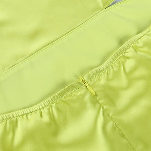 Green Satin Summer Dress​ - Elegant Mini Dress - Chic Charm