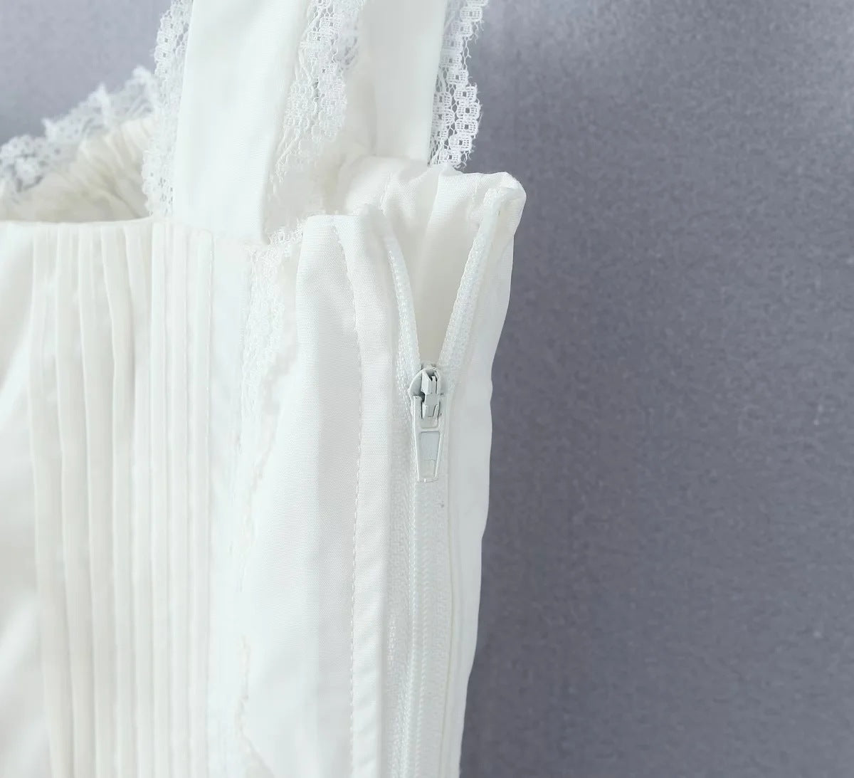 Lace-Trim Corset Style Top - Chiccharm Boutique