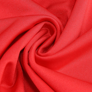 Long Sleeved Red 3D Flower Dress