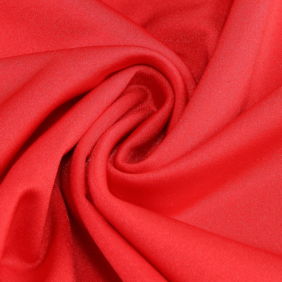 Long Sleeved Red 3D Flower Dress