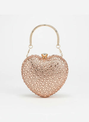 Luxe Heart Crystal Bag