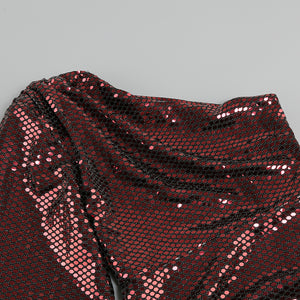 One-Shoulder Iridescent Mini Dress - Chic Charm